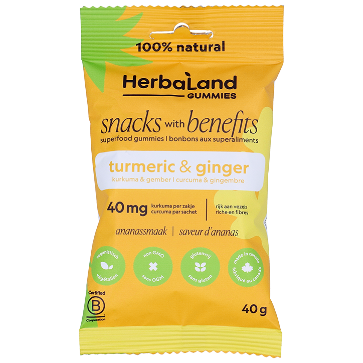 HerbaLand Bonbons aux Superaliments Curcuma & Gingembre - 40g image 1