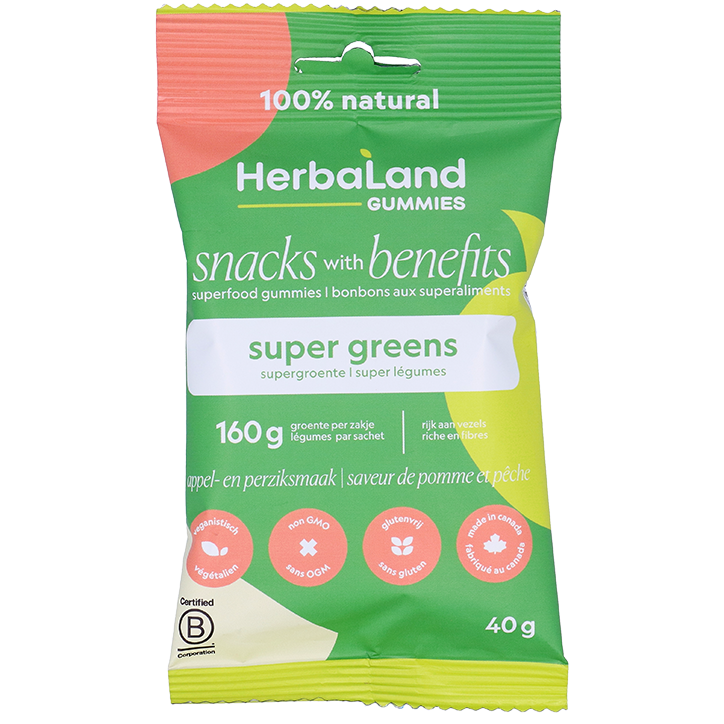 Herbaland Snacks with Benefits Super Greens Gummies - 40g image 1