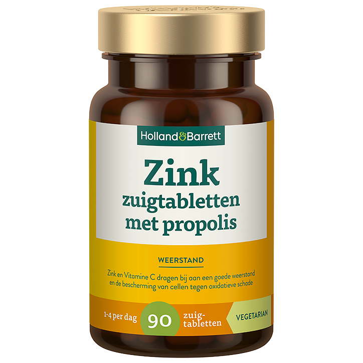 Holland & Barrett Zink Zuigtabletten Met Propolis - 90 zuigtabletten image 1