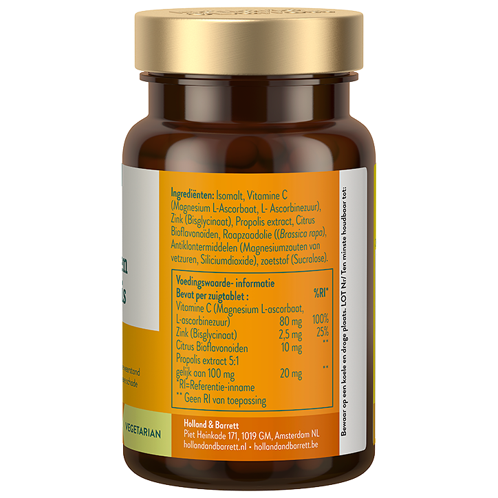 Holland & Barrett Zink Zuigtabletten Met Propolis - 90 zuigtabletten image 2