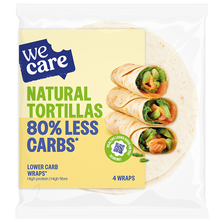 WeCare Lower Carb Tortilla Koolhydraatarme Wraps - 4 x 40g image 1