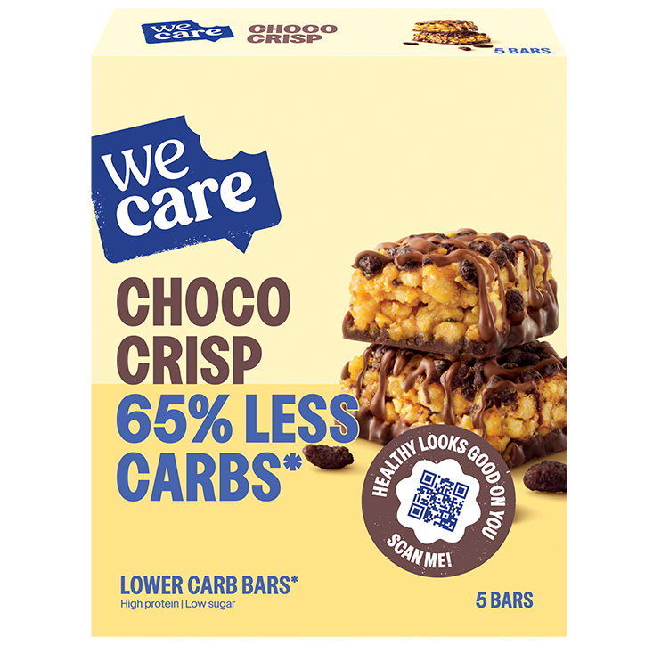 WeCare Lower Carb Bars Choco Crisp - 5x30g image 1