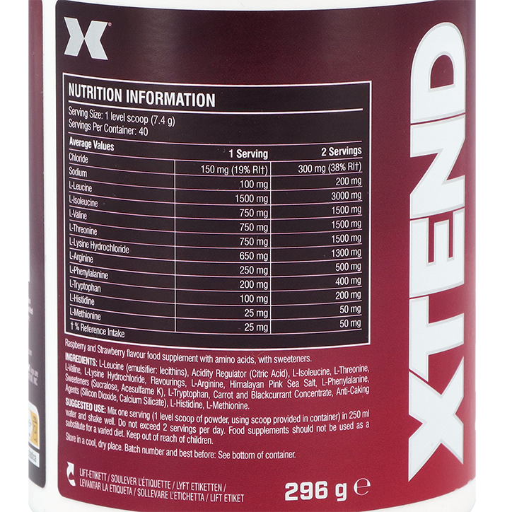 XTEND Essentiële Aminozuren + Elektrolyten Summer Fruits - 296g image 2