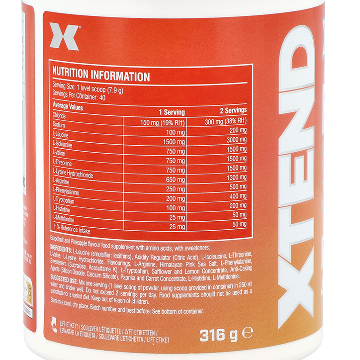 XTEND Essentiële Aminozuren + Elektrolyten Tropical - 316g image 2