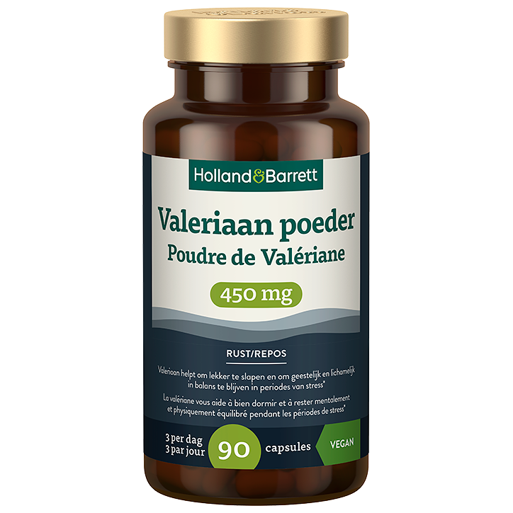 Holland & Barrett Valeriaan Poeder 450mg - 90 capsules image 1