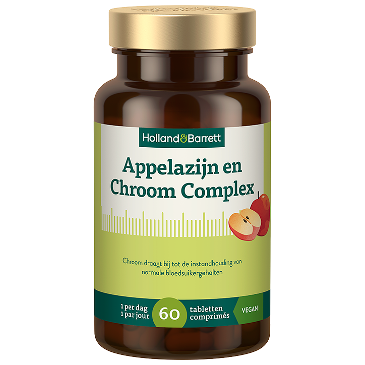 Holland & Barrett Appelazijn En Chroom Complex - 60 tabletten image 1