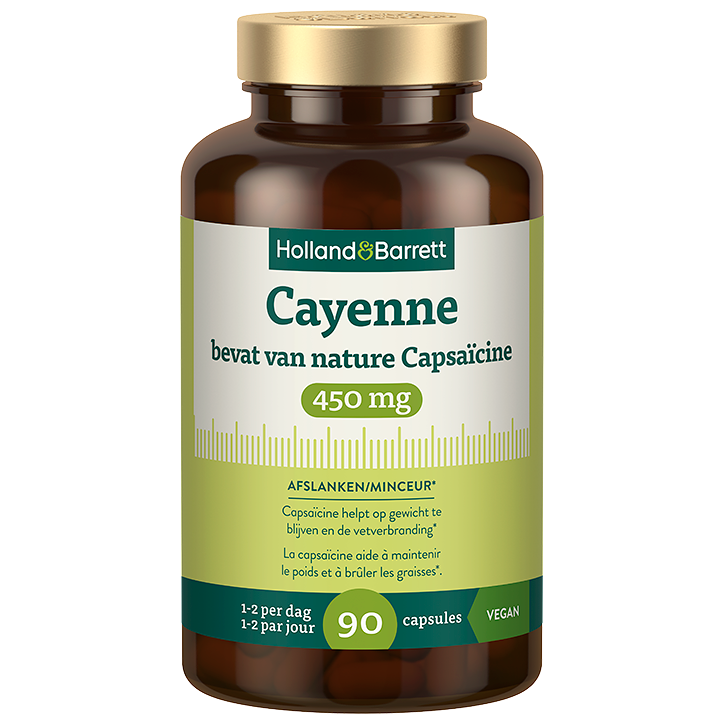 Holland & Barrett Cayenne Bevat Van Nature Capsaïcine 450mg - 90 capsules image 1