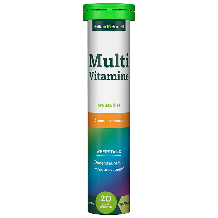 Holland & Barrett Multivitamine Bruistablet Sinaasappelsmaak - 20 bruistabletten image 1