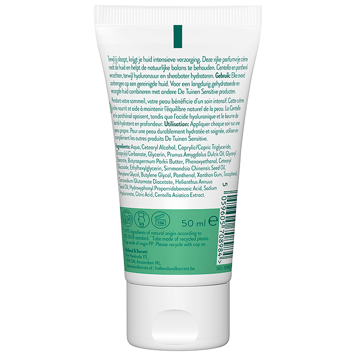 De Tuinen Sensitive Nachtcrème - 50ml image 2