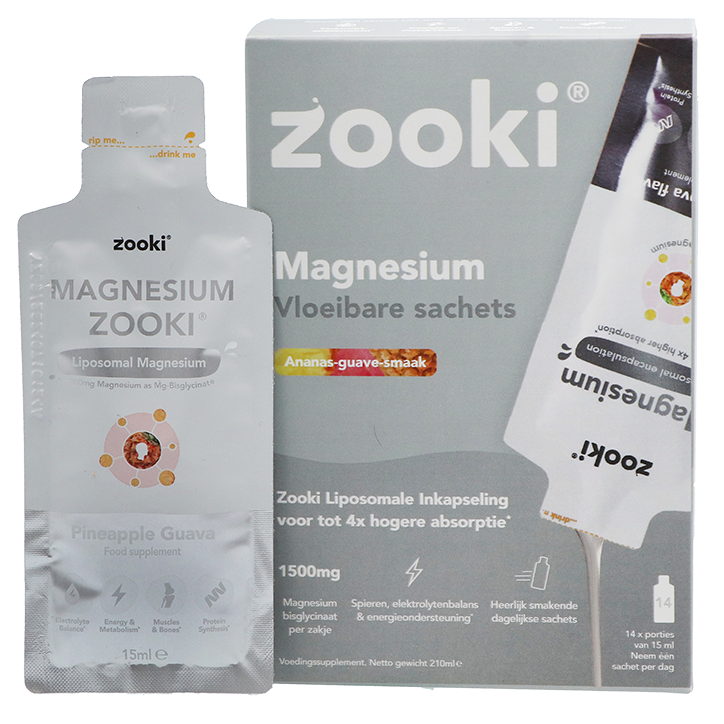 Zooki Magnesium Vloeibare Sachets – 14 Sachets image 2