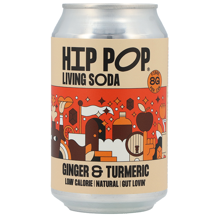 Hip Pop Living Soda Ginger & Turmeric - 330ml image 1