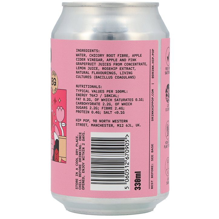 Hip Pop Pink Grapefruit - 330ml image 2