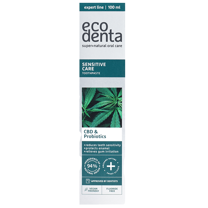 Ecodenta Sensitive Tandpasta Probiotica & CBD - 100ml image 2