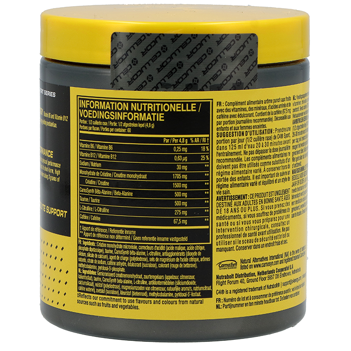 Cellucor C4 Sport Pré-Entraînement Fruit Punch - 288g image 2