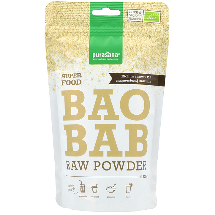 Purasana Superfood Poudre de Baobab Raw Bio - 200g image 1