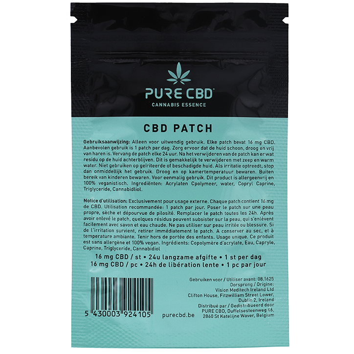 Pure CBD Patchs CBD 16mg Broad Spectrum - 30 pcs. image 3