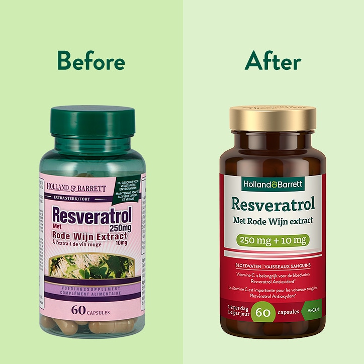 Holland & Barrett Resveratrol 250mg Met Rode Wijn Extract 10mg - 60 capsules image 3