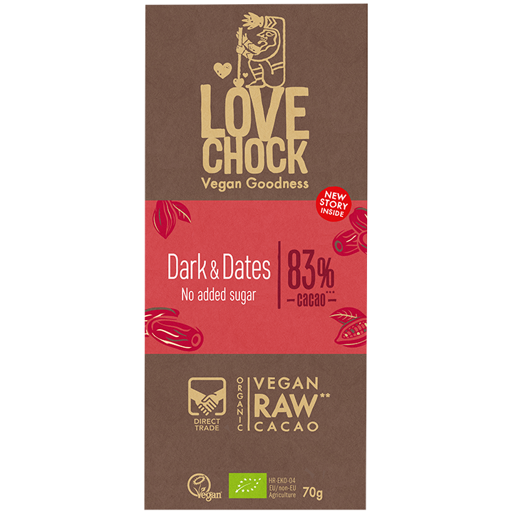 Lovechock Dark & Dates 83% Cacao - 70g image 1