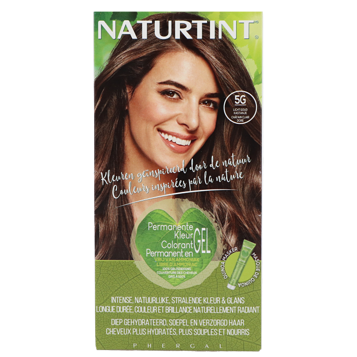 Naturtint Permanente Haarkleuring 5G Licht Goud Kastanje - 170ml