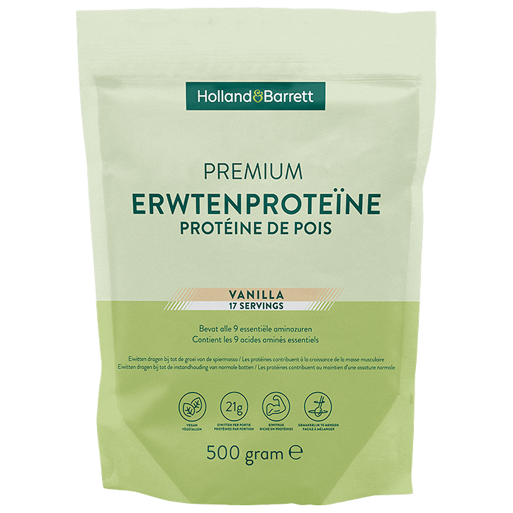 Holland & Barrett Premium Erwtenproteïne Vanille – 500g image 1