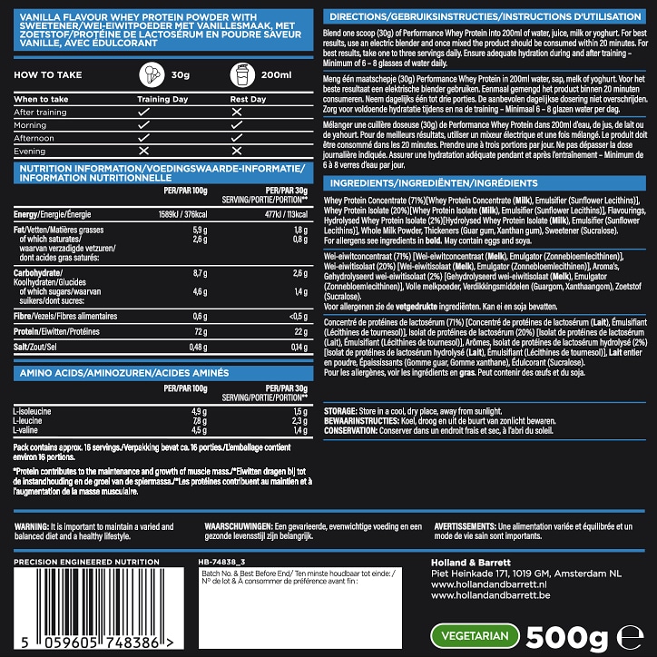 Precision Engineered Whey Protein Vanilla - 500g image 2