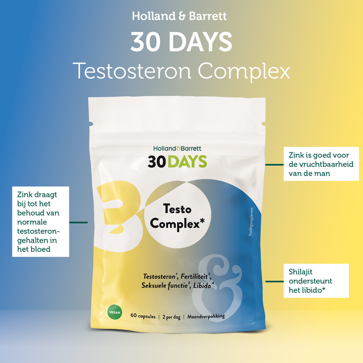 Testo Complex 30Days Testo Complex capsules kopen bij Holland & Barrett