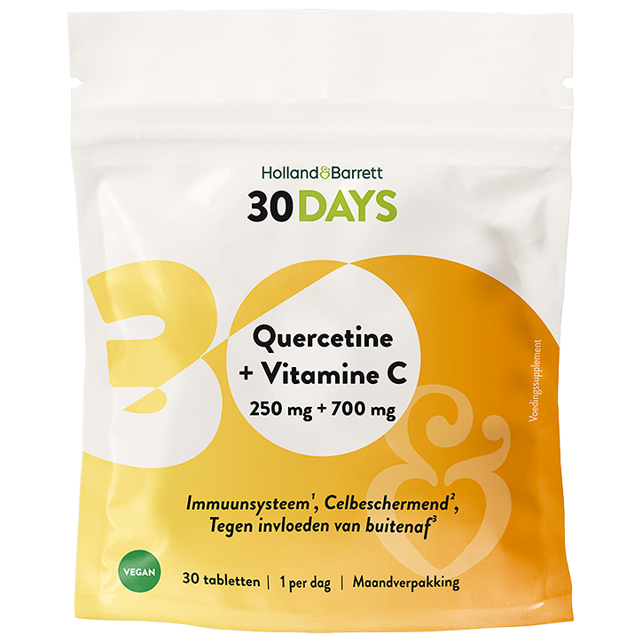 Holland & Barrett 30DAYS Quercetine 250mg + Vitamine C 700mg - 30 tabletten image 1
