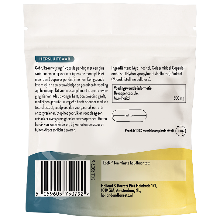 Holland & Barrett 30DAYS Myo-Inositol 500mg - 30 capsules image 2