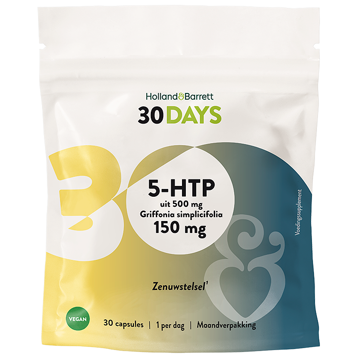 Holland & Barrett 30DAYS 5-HTP 150mg Uit 500mg Griffonia Simplicifolia - 30 capsules image 1