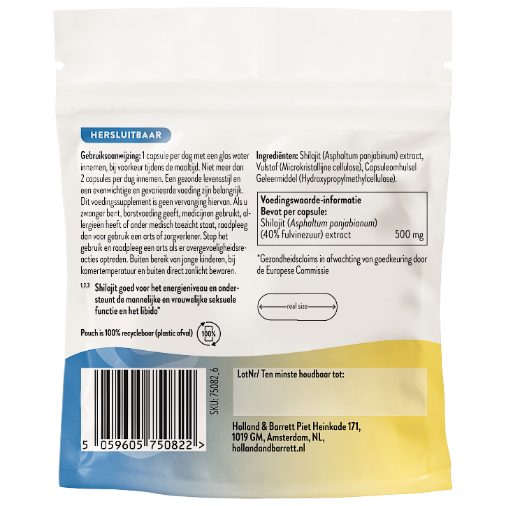 Holland & Barrett 30DAYS Shilajit 500mg 40% Fulvinezuur - 30 capsules image 2
