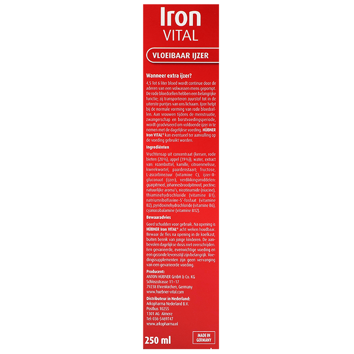 Hübner Iron Vital Vloeibaar IJzer - 250ml image 3