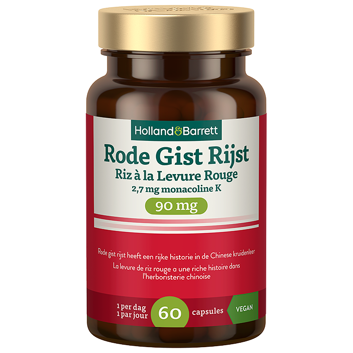 Holland & Barrett Rode Gist Rijst 90mg 2.7mg Monacoline K - 60 capsules image 1