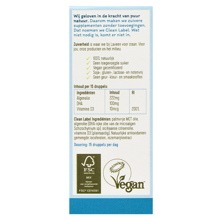 Laveen DHA Omega 3 Drops met Vitamine D - 30 ml image 2