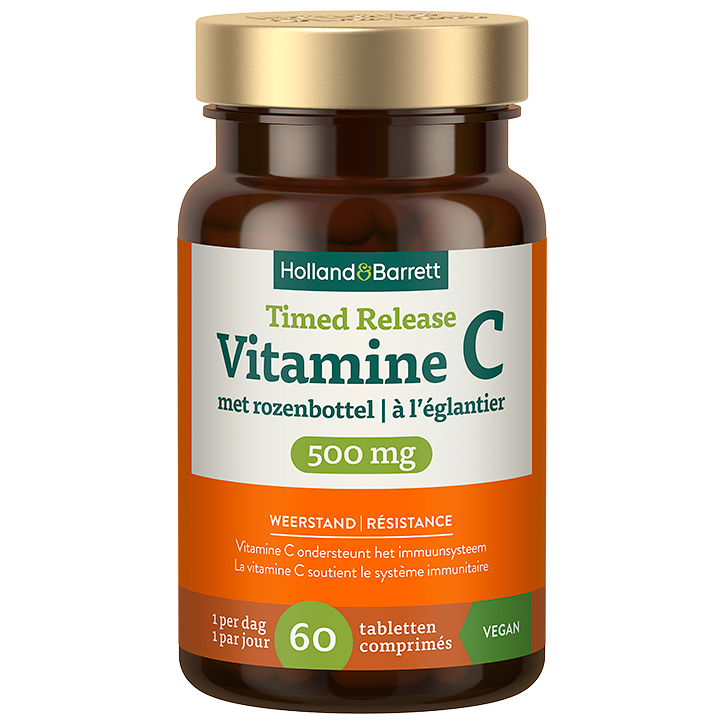 Holland & Barrett Timed Release Vitamine C 500mg met Rozenbottel - 60 tabletten