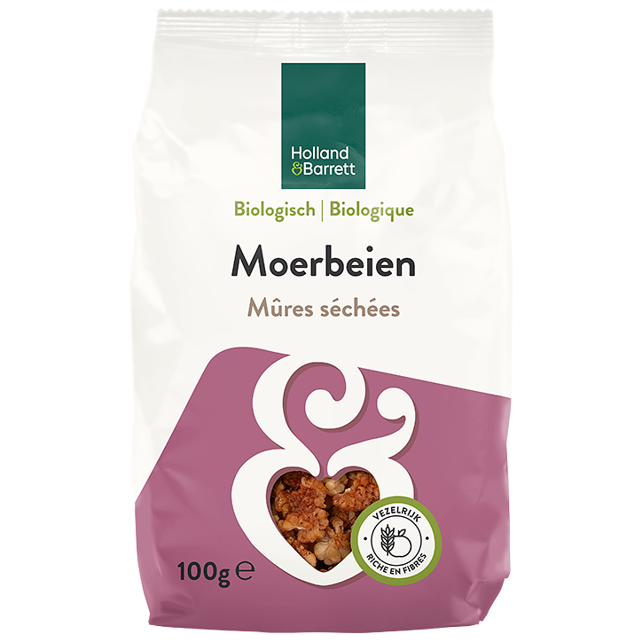 Holland & Barrett Biologische Gedroogde Moerbeien - 100g image 1