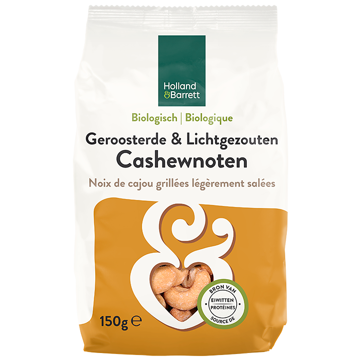 Holland & Barrett Biologische Geroosterde & Gezouten Cashewnoten - 150g image 1