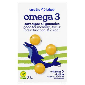 Arctic Blue Vegan Omega 3 DHA met Vitamine D en Jodium - 30 gummies - 30 stuks