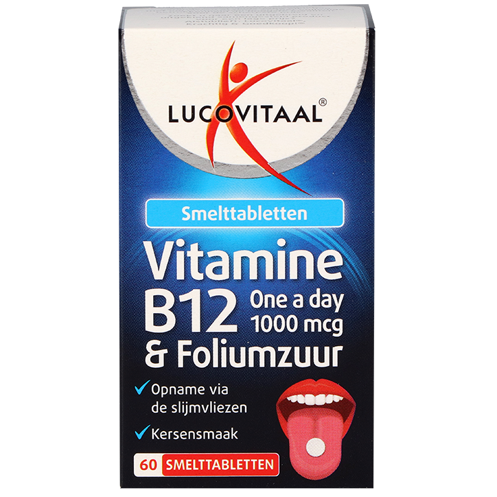 Lucovitaal Vitamine B12 1000mcg & Foliumzuur - 60 smelttabletten image 1