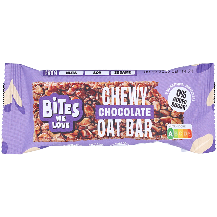 BitesWeLove Chewy Oat Bar Chocolate – 30g image 1