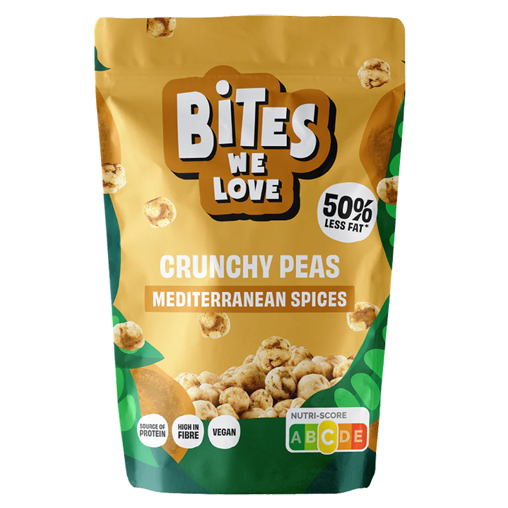 BitesWeLove Crunchy Peas Mediterranean Spices – 100g image 1