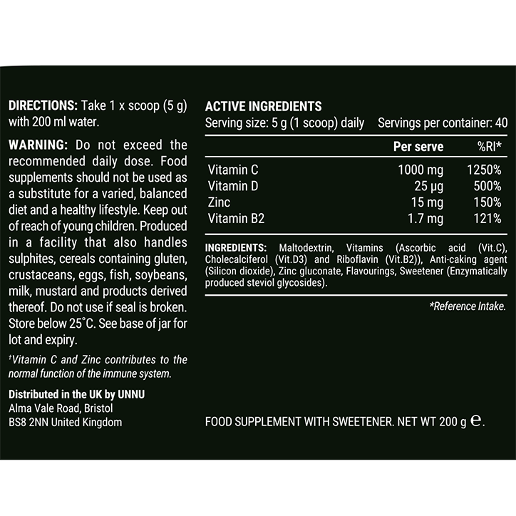PILLAR Performance Ultra Immune C Immune Support Poeder Tropical - 200g image 3