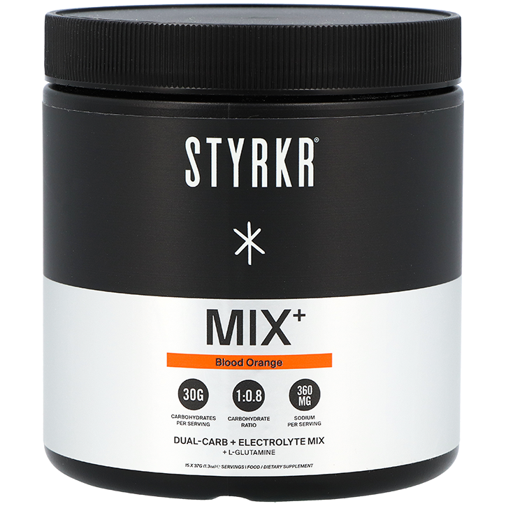 STYRKR MIX+ Elektrolyten en Koolhydraten Blood Orange – 555g image 1