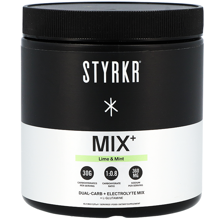 STYRKR MIX+ Elektrolyten en Koolhydraten Lime & Mint – 537g image 1
