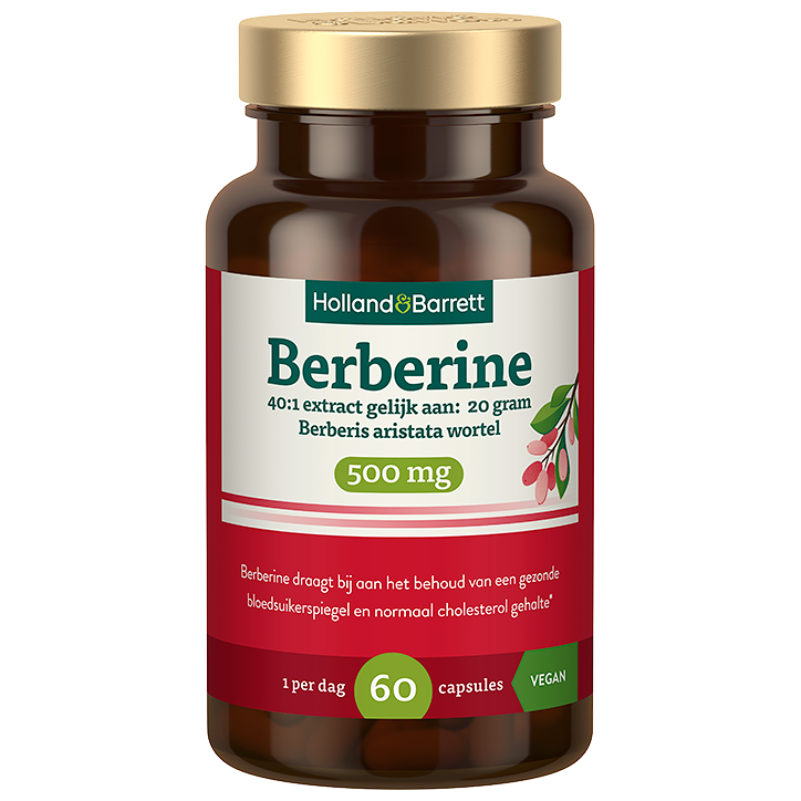 Holland & Barrett Berberine 500 mg 97% HCL 40:1 extract - 60 capsules image 1