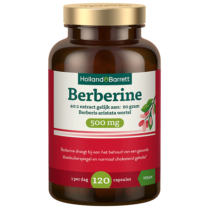 Holland & Barrett Berberine 500 mg 97% HCL 40:1 extract - 120 capsules image 1