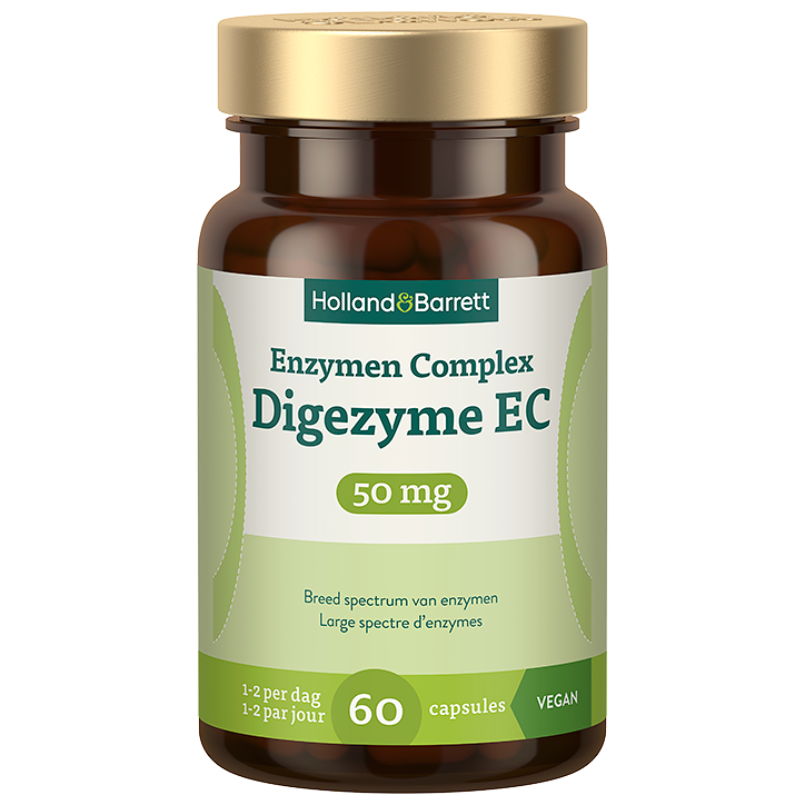Holland & Barrett Enzymen Complex Digezyme EC 50mg - 60 capsules image 1