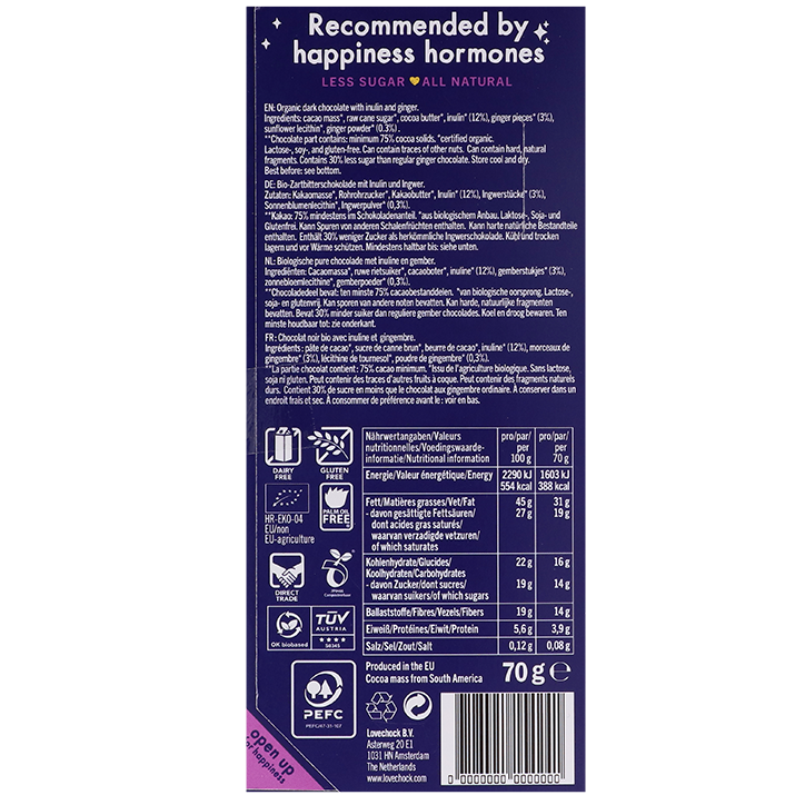 Lovechock Ginger Bells - 70g kopen bij Holland & Barrett