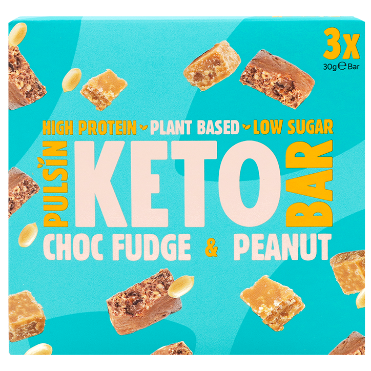Pulsin Keto Choc Fudge & Peanut Multipack 3 x 30g image 1