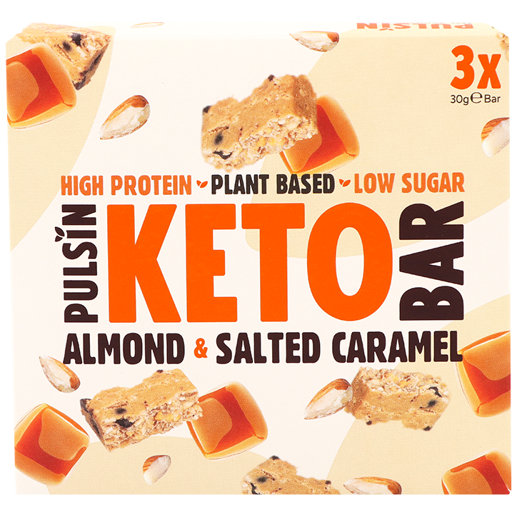 Pulsin Keto Almond & Salted Caramel Multipack 3 x 30g image 1