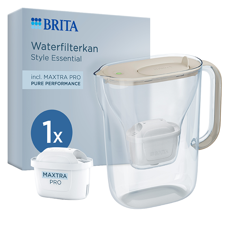 BRITA Waterfilterkan Style Essential Sand - 2,4L - Incl. Maxtra Pro waterfilter